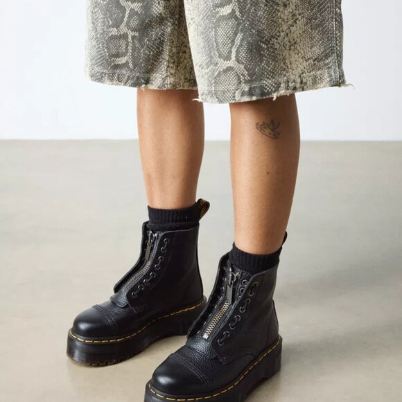 Dr. Martens Sinclair Women’s Leather Platform Boots High Black Size EU 42 - Picture 9 of 16